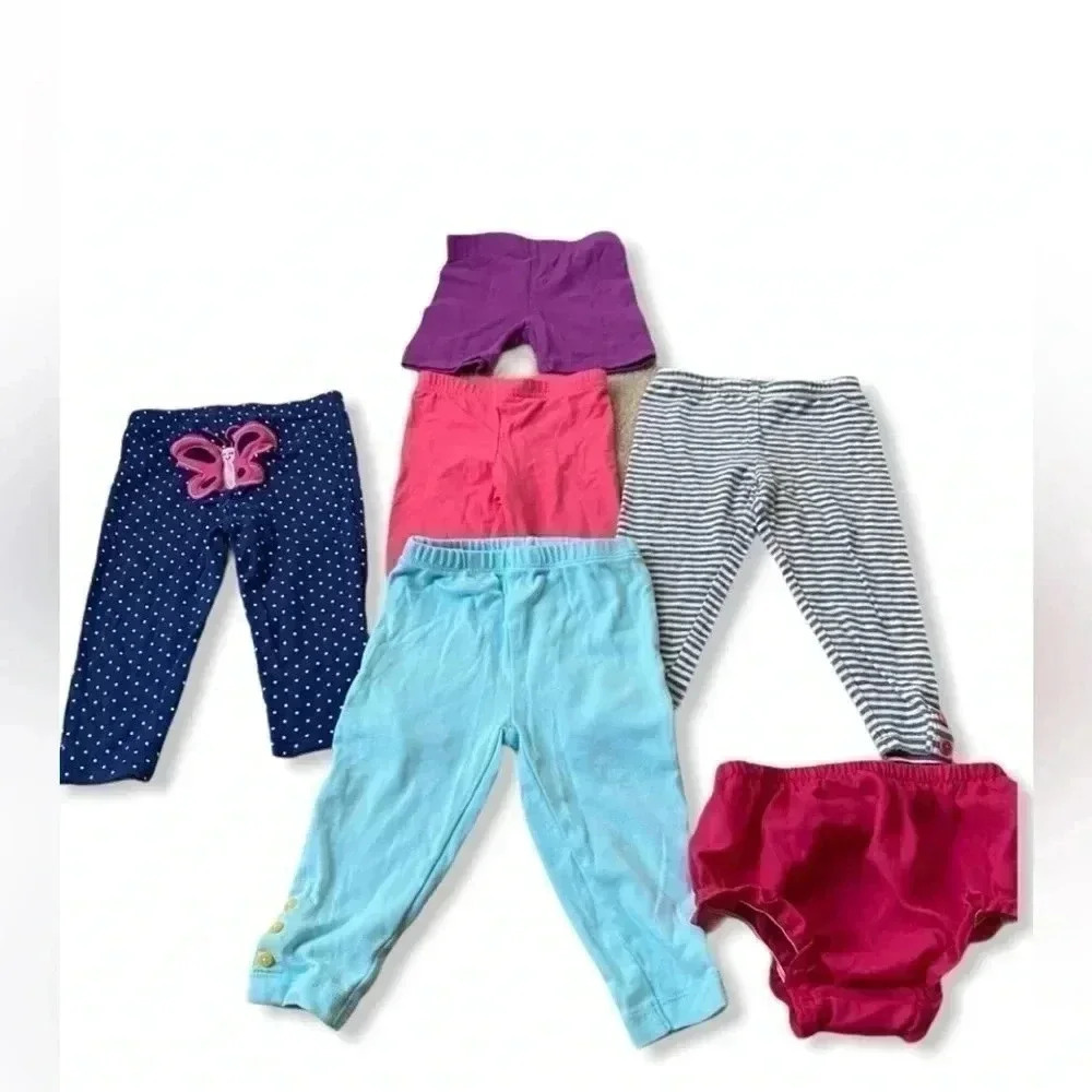 Carter’s Toddler Girl Play Leggings Bundle Sz 12 mo